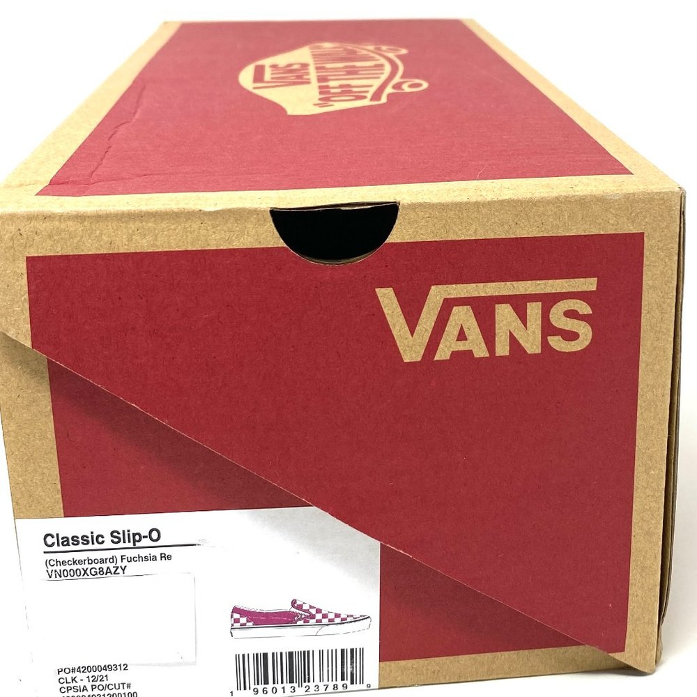 VANS Classic Slip On Checkerboard Low Top Fuchsia men’s Sneakers VN000XG8AZY - Picture 10 of 11